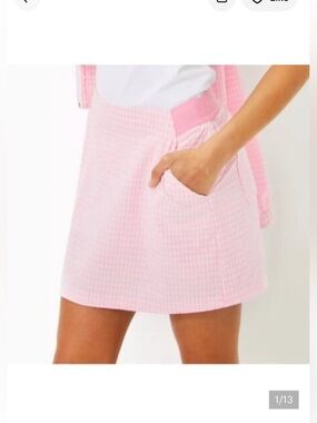 Lilly Pulitzer Aona Light Pink Textured Mini Skort NWT size 2